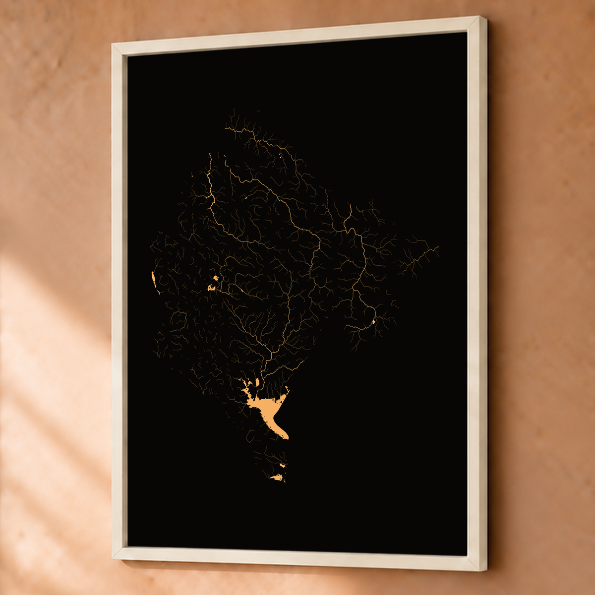 Beautiful Rivers — Montenegro — Cobre, Fine art emoldurado · 60 × 80 cm, Branco · Sem margem