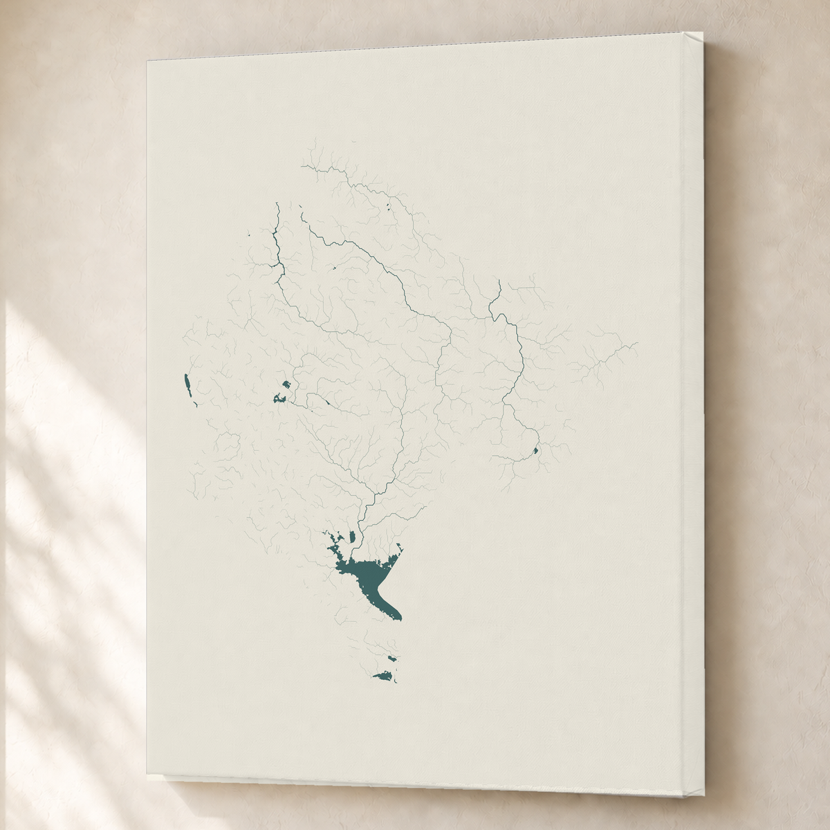 Beautiful Rivers — Montenegro — Natural e luminosa, Canvas · 60 × 80 cm, Sem margem