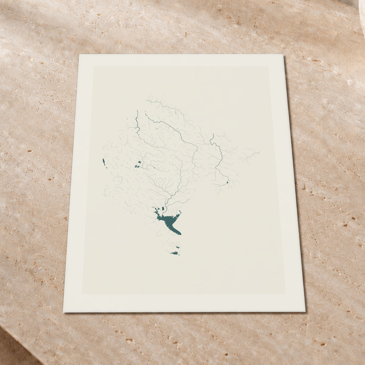 Beautiful Rivers — Montenegro — Natural e luminosa, Impressão fine art · 45 × 60 cm, Margem branca
