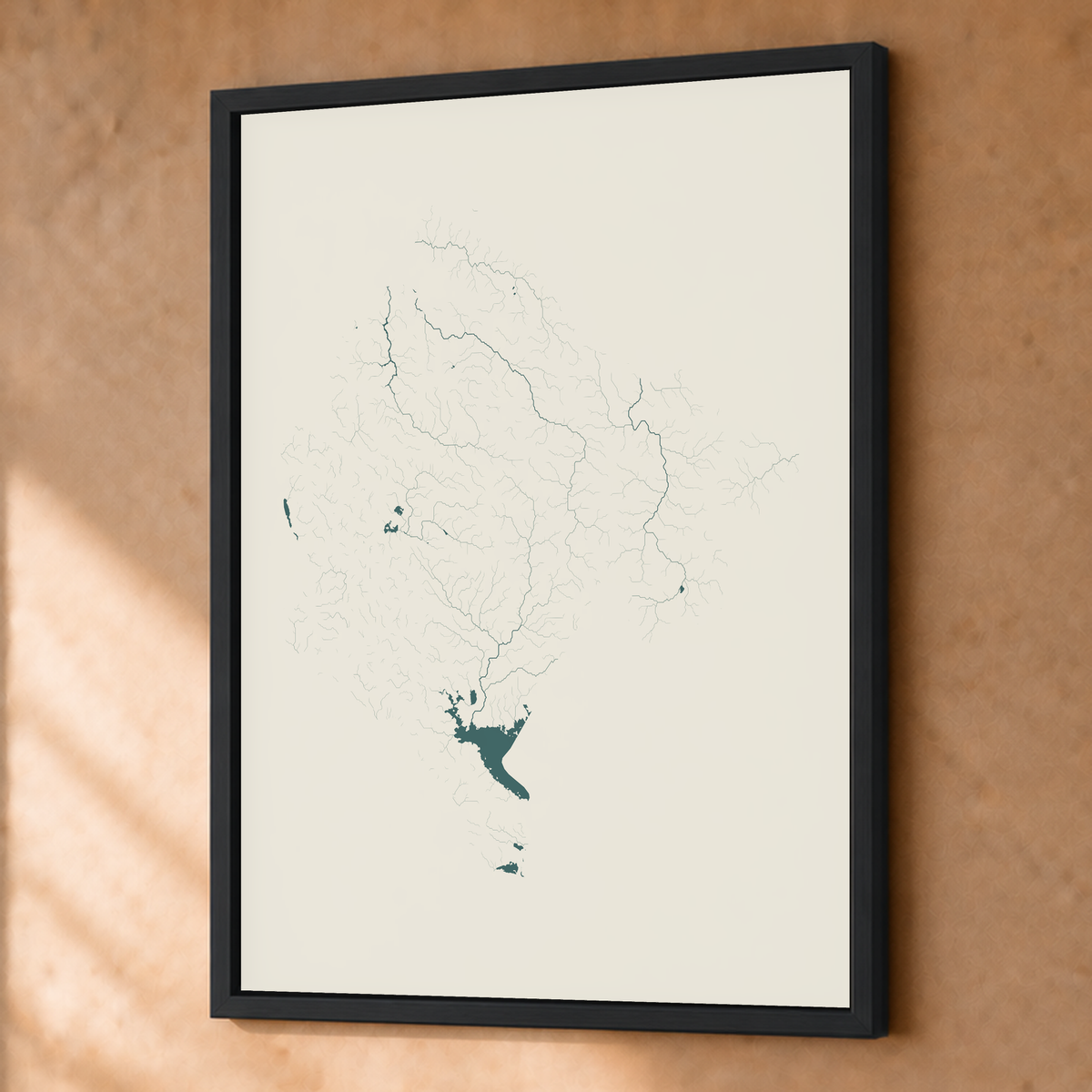 Beautiful Rivers — Montenegro — Natural e luminosa, Fine art emoldurado · 45 × 60 cm, Preto · Sem margem