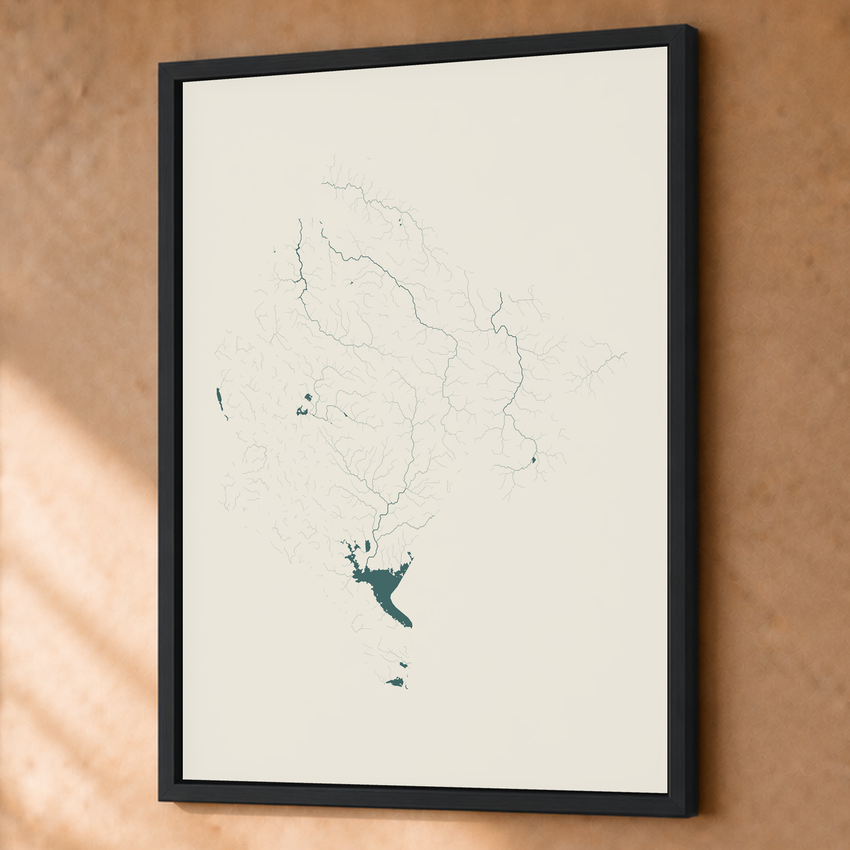 Beautiful Rivers — Montenegro — Natural e luminosa, Fine art emoldurado · 60 × 80 cm, Preto · Sem margem
