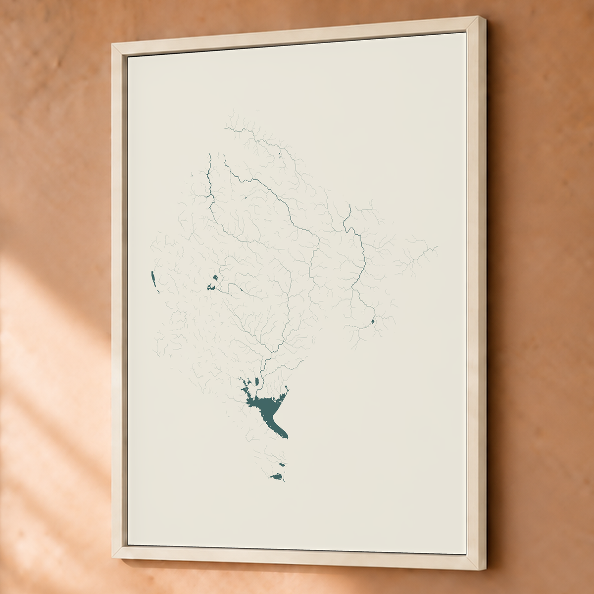 Beautiful Rivers — Montenegro — Natural e luminosa, Fine art emoldurado · 60 × 80 cm, Branco · Sem margem