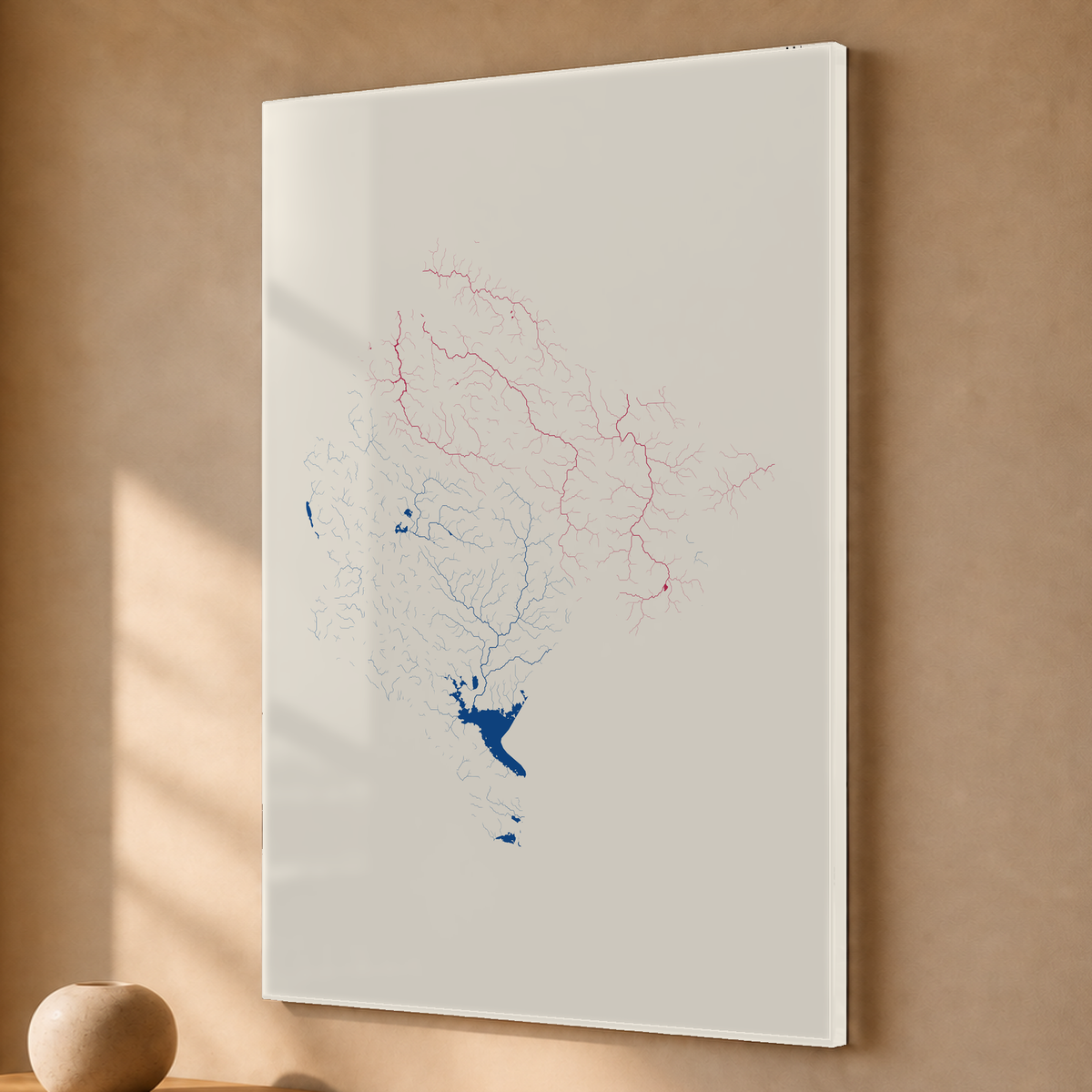 Beautiful Rivers — Montenegro — Risografia, Acrílico · 40 × 60 cm, Sem margem