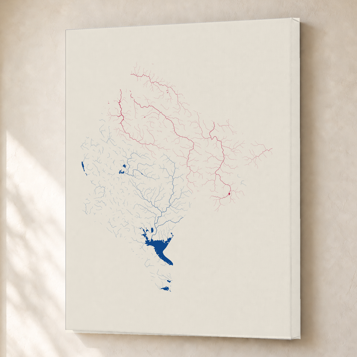 Beautiful Rivers — Montenegro — Risografia, Canvas · 45 × 60 cm, Sem margem