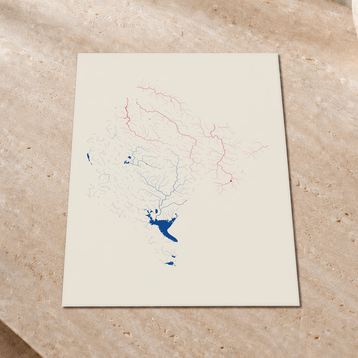 Beautiful Rivers — Montenegro — Risografia, Impressão fine art · 45 × 60 cm, Sem margem