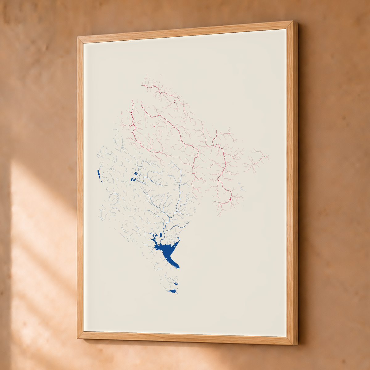Beautiful Rivers — Montenegro — Risografia, Fine art emoldurado · 30 × 40 cm, Natural · Sem margem