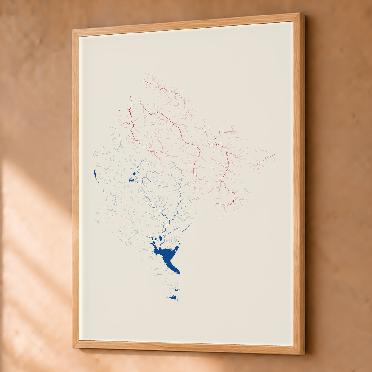 Beautiful Rivers — Montenegro — Risografia, Fine art emoldurado · 60 × 80 cm, Natural · Sem margem