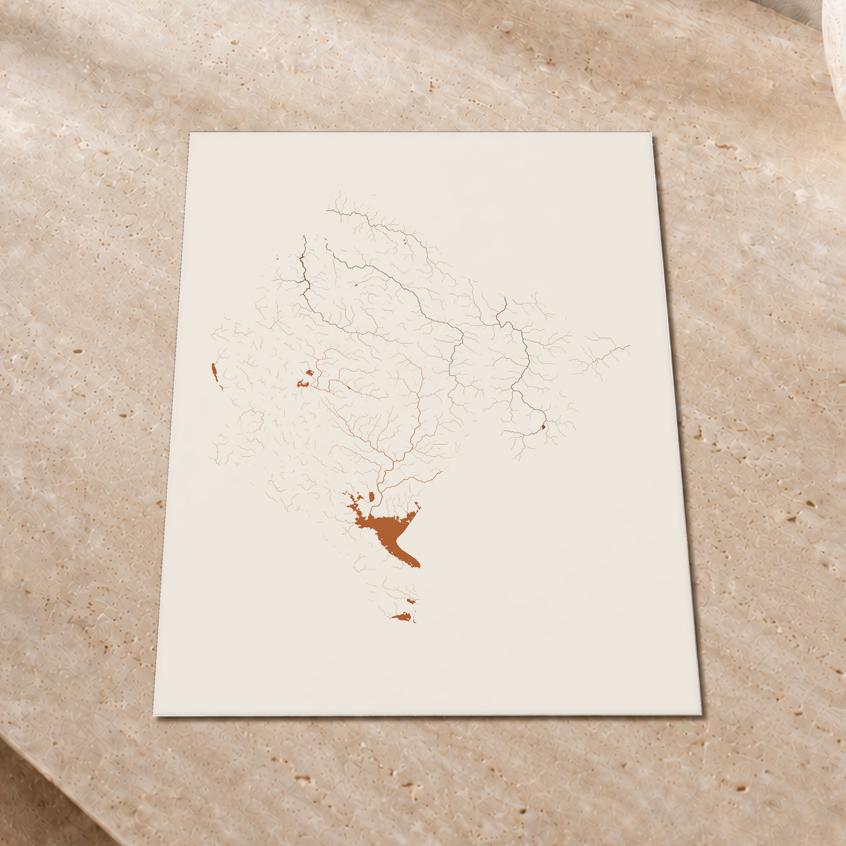 Beautiful Rivers — Montenegro — Terracota e areia, Impressão fine art · 30 × 40 cm, Sem margem