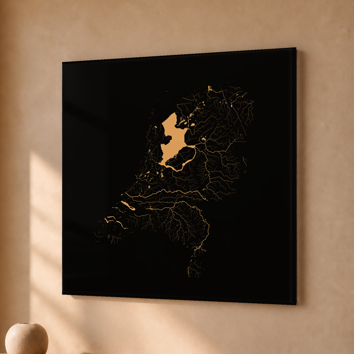 Beautiful Rivers — Países Baixos — Cobre, Acrílico · 30 × 30 cm, Sem margem