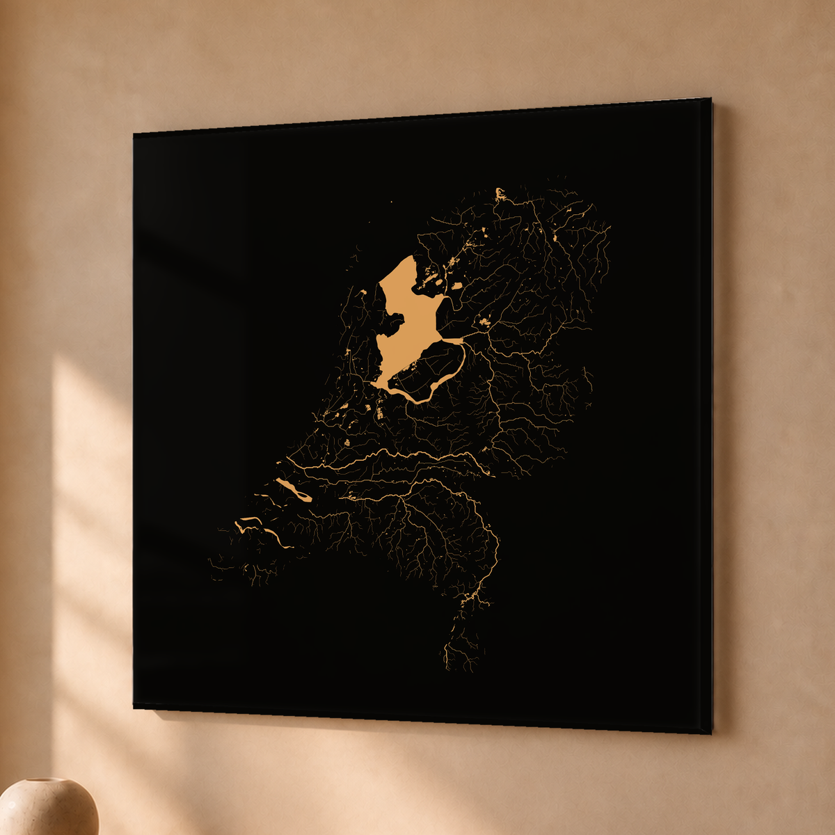 Beautiful Rivers — Países Baixos — Cobre, Acrílico · 76 × 76 cm, Sem margem