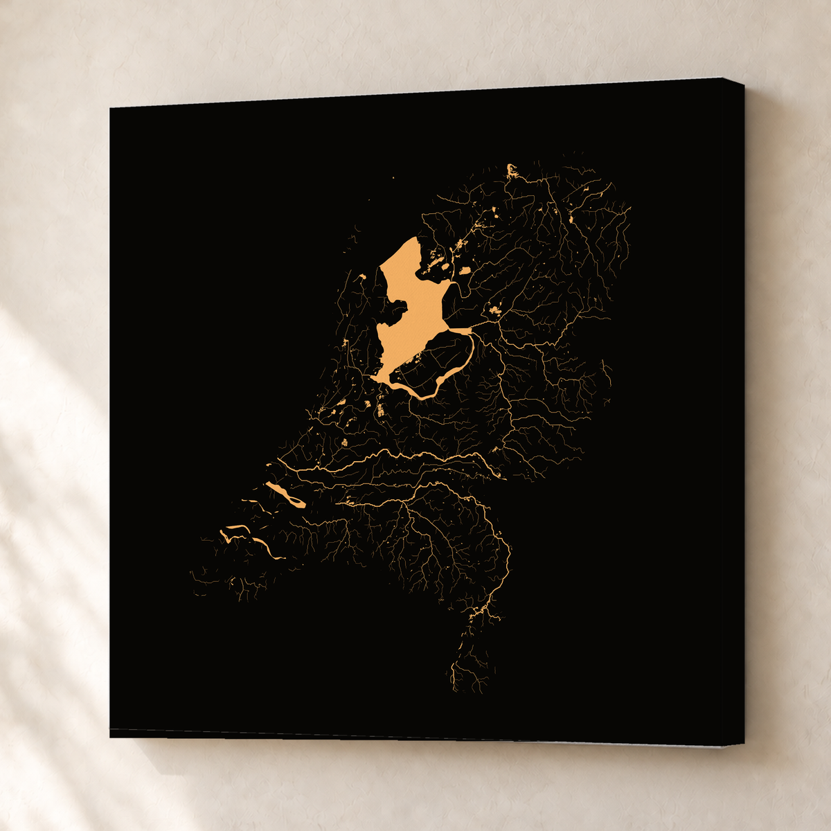 Beautiful Rivers — Países Baixos — Cobre, Canvas · 76 × 76 cm, Sem margem