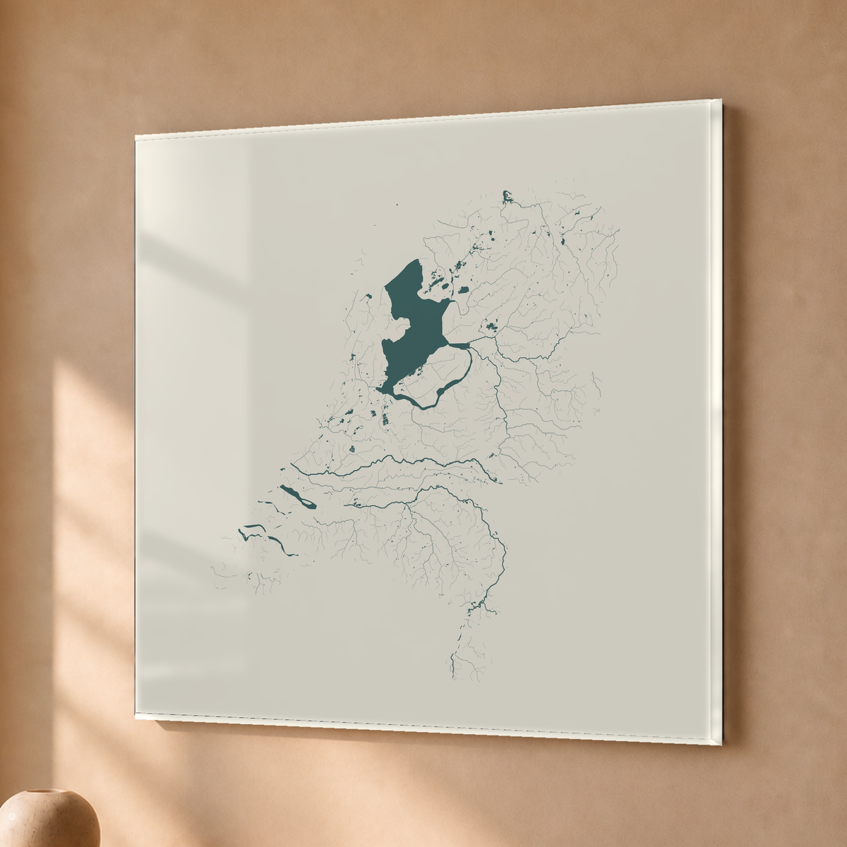 Beautiful Rivers — Países Baixos — Natural e luminosa, Acrílico · 76 × 76 cm, Sem margem