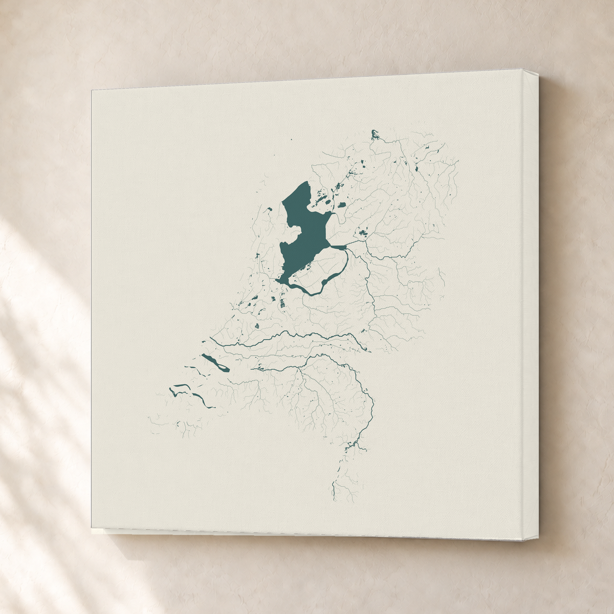 Beautiful Rivers — Países Baixos — Natural e luminosa, Canvas · 30 × 30 cm, Sem margem