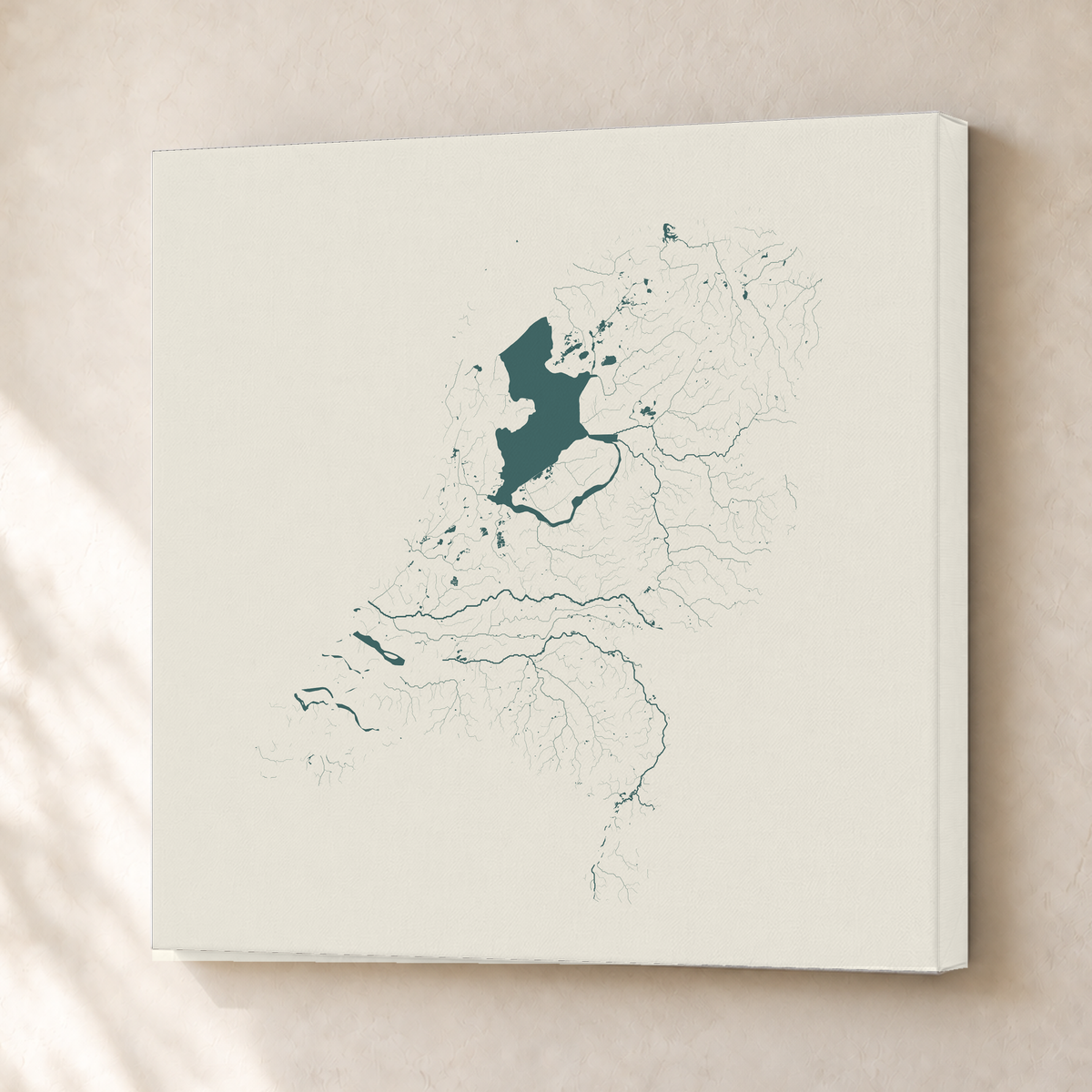 Beautiful Rivers — Países Baixos — Natural e luminosa, Canvas · 50 × 50 cm, Sem margem