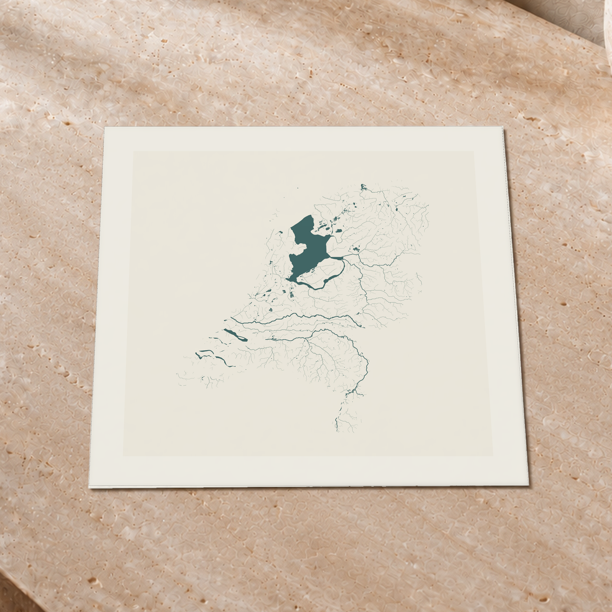 Beautiful Rivers — Países Baixos — Natural e luminosa, Impressão fine art · 30 × 30 cm, Margem branca