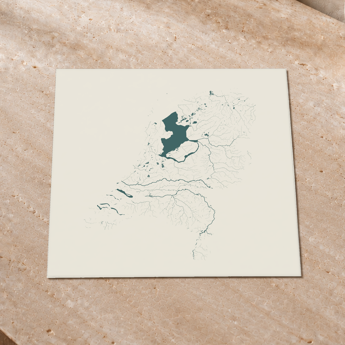 Beautiful Rivers — Países Baixos — Natural e luminosa, Impressão fine art · 50 × 50 cm, Sem margem