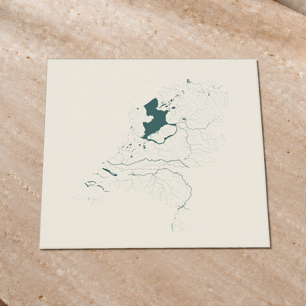 Beautiful Rivers — Países Baixos — Natural e luminosa, Impressão fine art · 76 × 76 cm, Sem margem