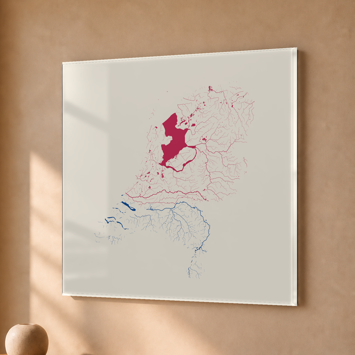 Beautiful Rivers — Países Baixos — Risografia, Acrílico · 30 × 30 cm, Sem margem