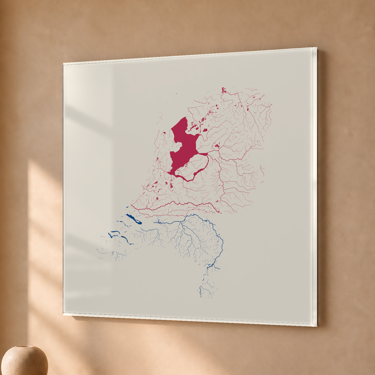 Beautiful Rivers — Países Baixos — Risografia, Acrílico · 50 × 50 cm, Sem margem