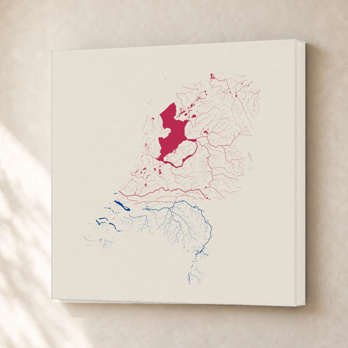 Beautiful Rivers — Países Baixos — Risografia, Canvas · 30 × 30 cm, Sem margem