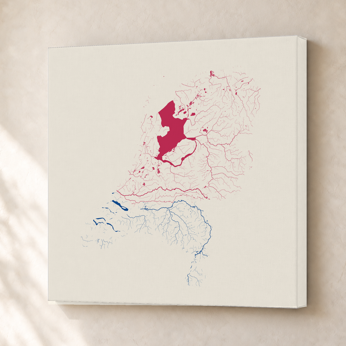 Beautiful Rivers — Países Baixos — Risografia, Canvas · 50 × 50 cm, Sem margem