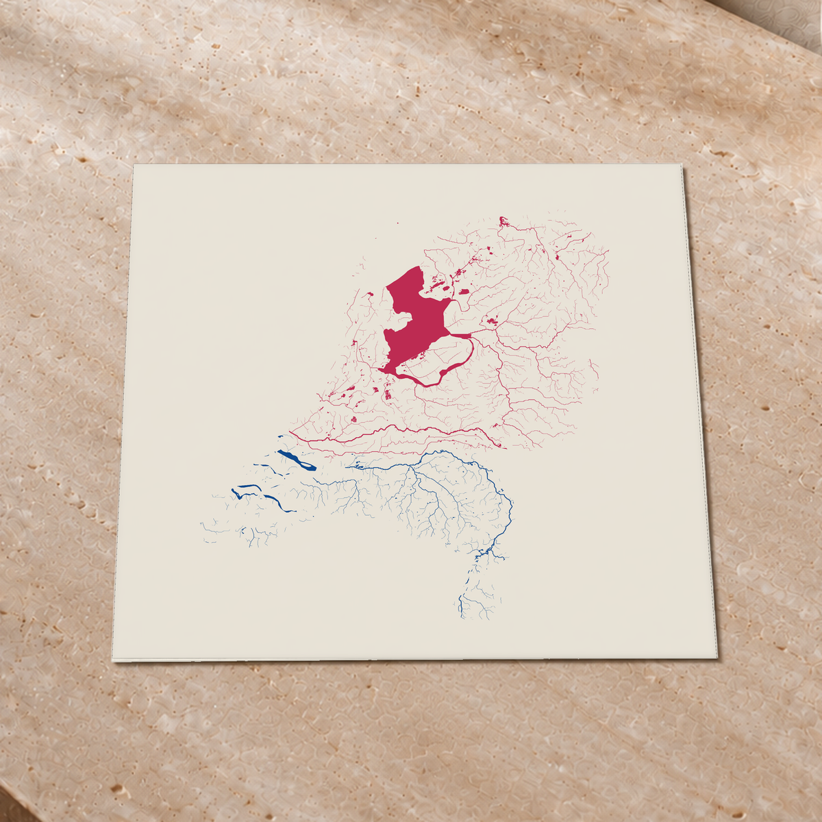 Beautiful Rivers — Países Baixos — Risografia, Impressão fine art · 50 × 50 cm, Sem margem