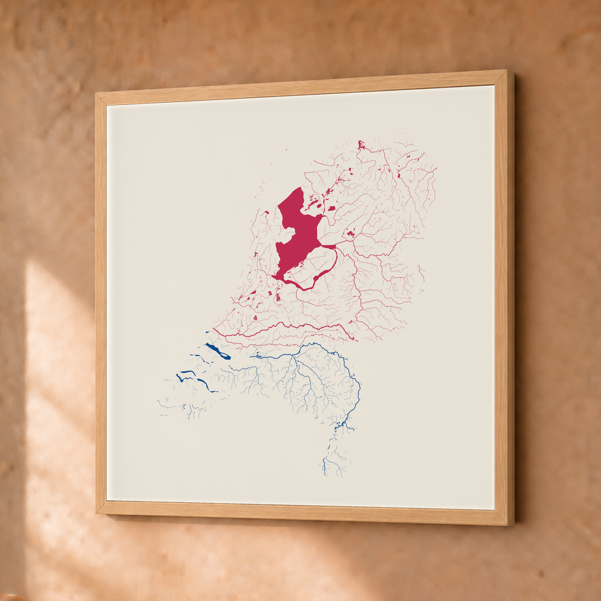 Beautiful Rivers — Países Baixos — Risografia, Fine art emoldurado · 30 × 30 cm, Natural · Sem margem