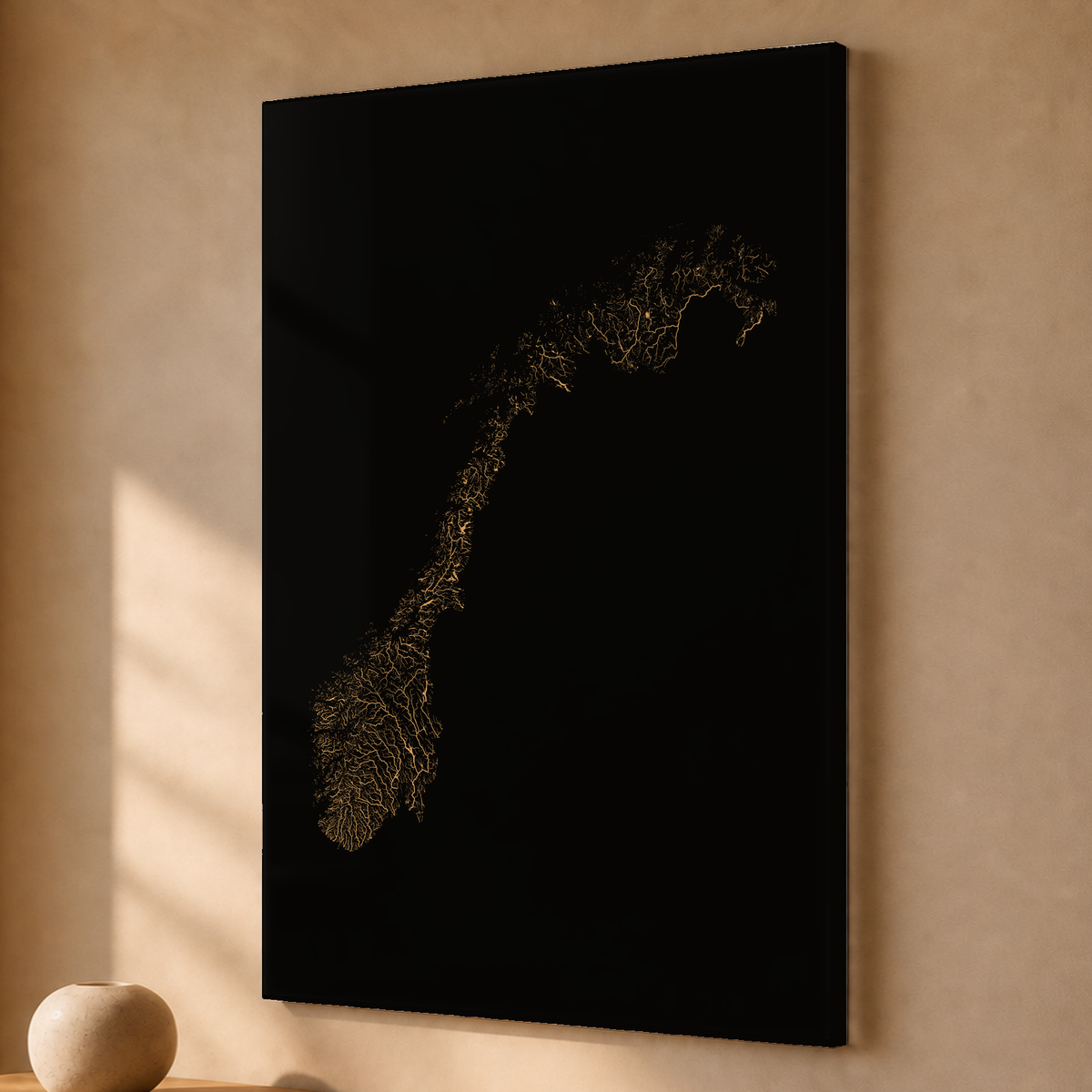 Beautiful Rivers — Noruega — Cobre, Acrílico · 40 × 60 cm, Sem margem