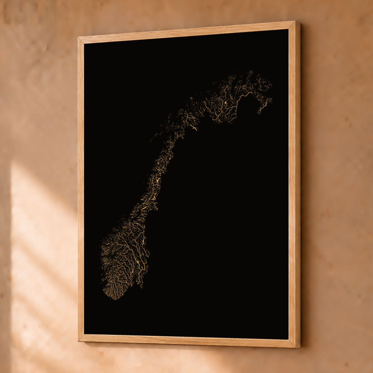 Beautiful Rivers — Noruega — Cobre, Fine art emoldurado · 30 × 40 cm, Natural · Sem margem