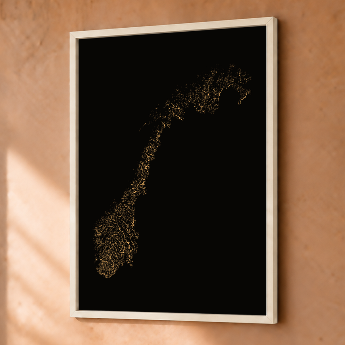 Beautiful Rivers — Noruega — Cobre, Fine art emoldurado · 30 × 40 cm, Branco · Sem margem