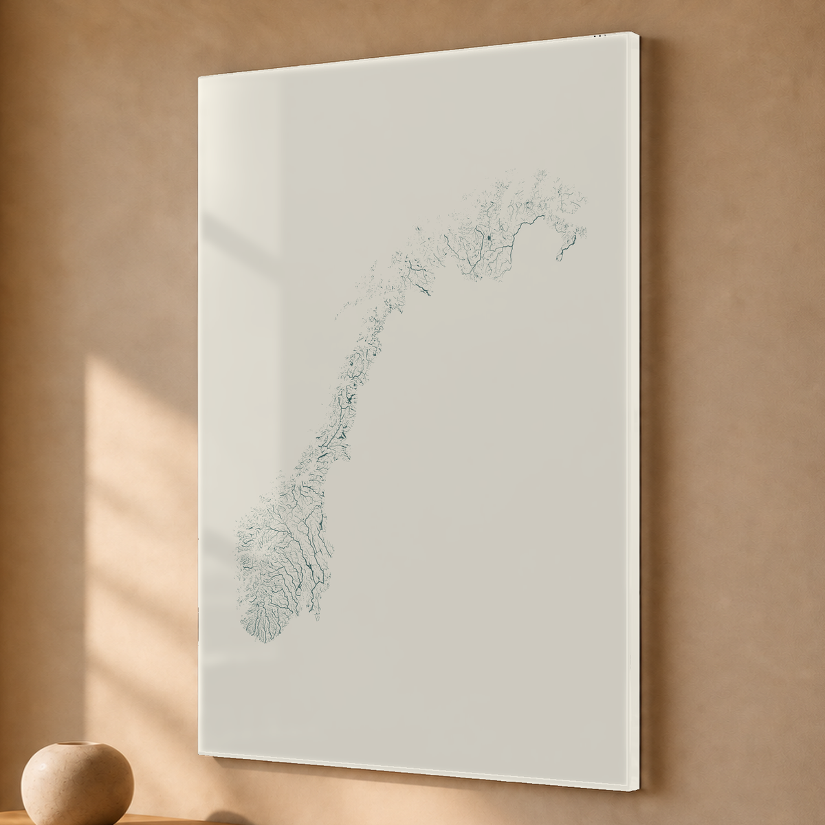Beautiful Rivers — Noruega — Natural e luminosa, Acrílico · 40 × 60 cm, Sem margem