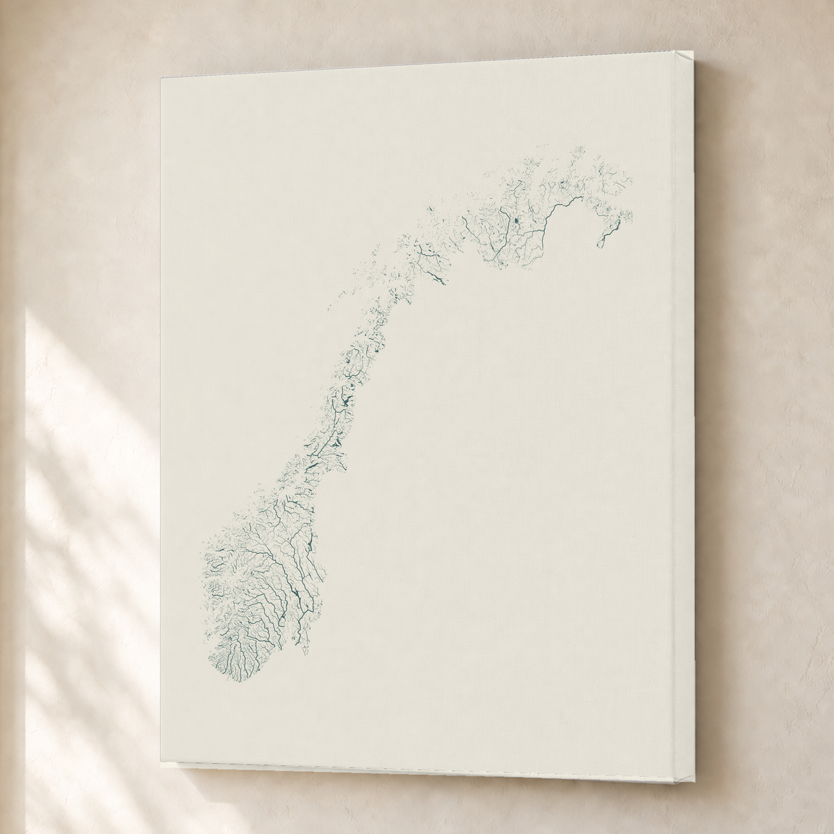 Beautiful Rivers — Noruega — Natural e luminosa, Canvas · 30 × 40 cm, Sem margem