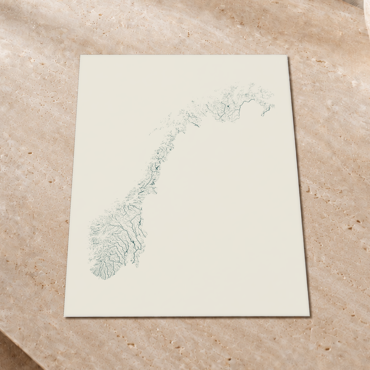 Beautiful Rivers — Noruega — Natural e luminosa, Impressão fine art · 45 × 60 cm, Sem margem