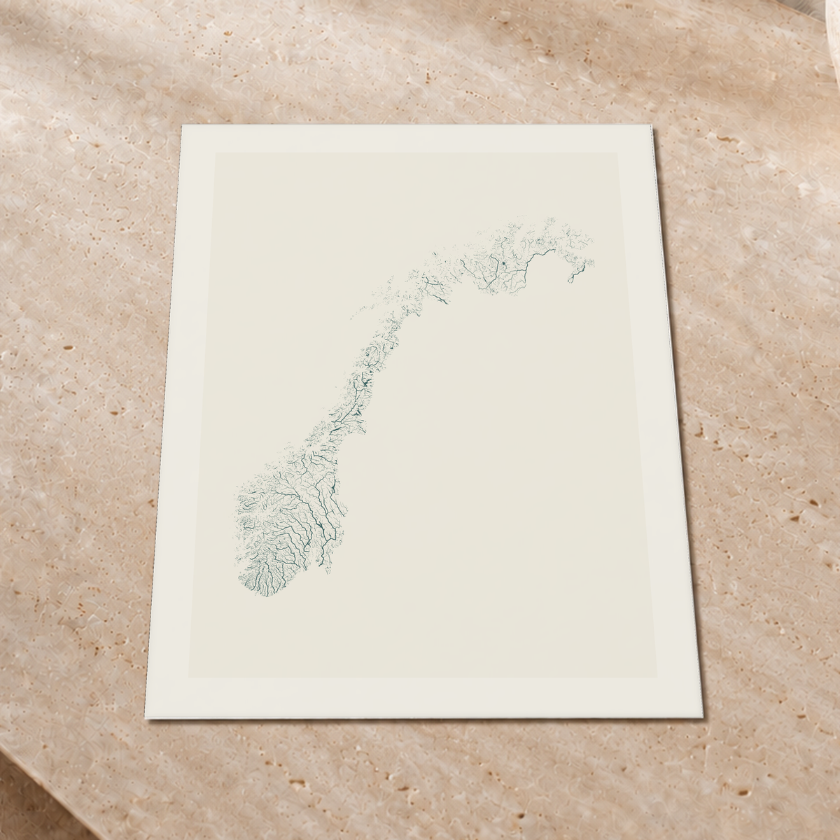 Beautiful Rivers — Noruega — Natural e luminosa, Impressão fine art · 45 × 60 cm, Margem branca