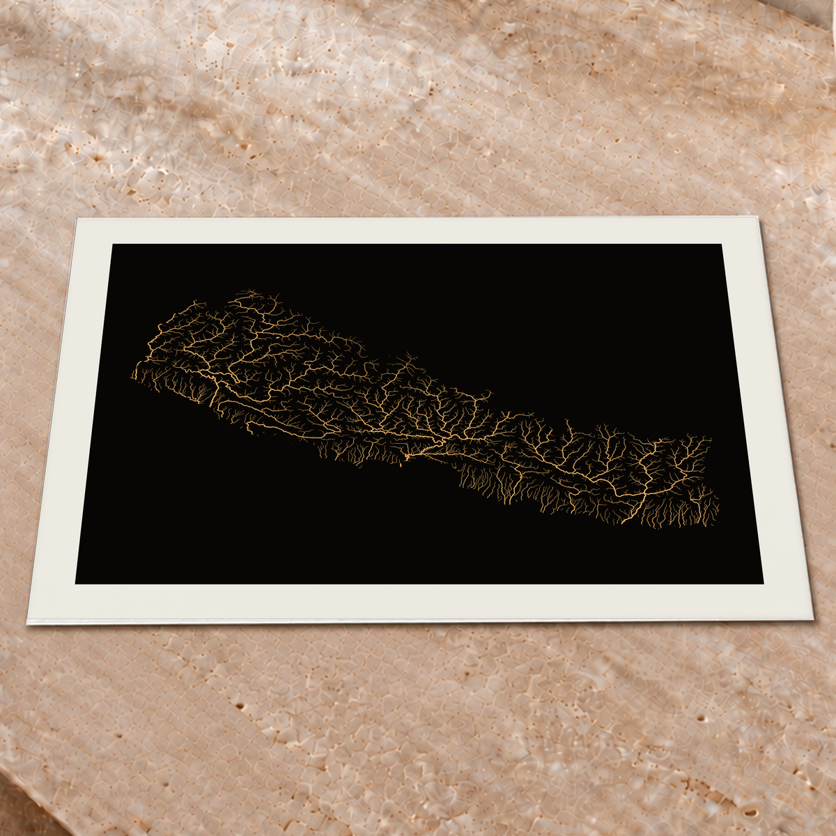 Beautiful Rivers — Nepal — Cobre, Impressão fine art · 45 × 60 cm, Margem branca