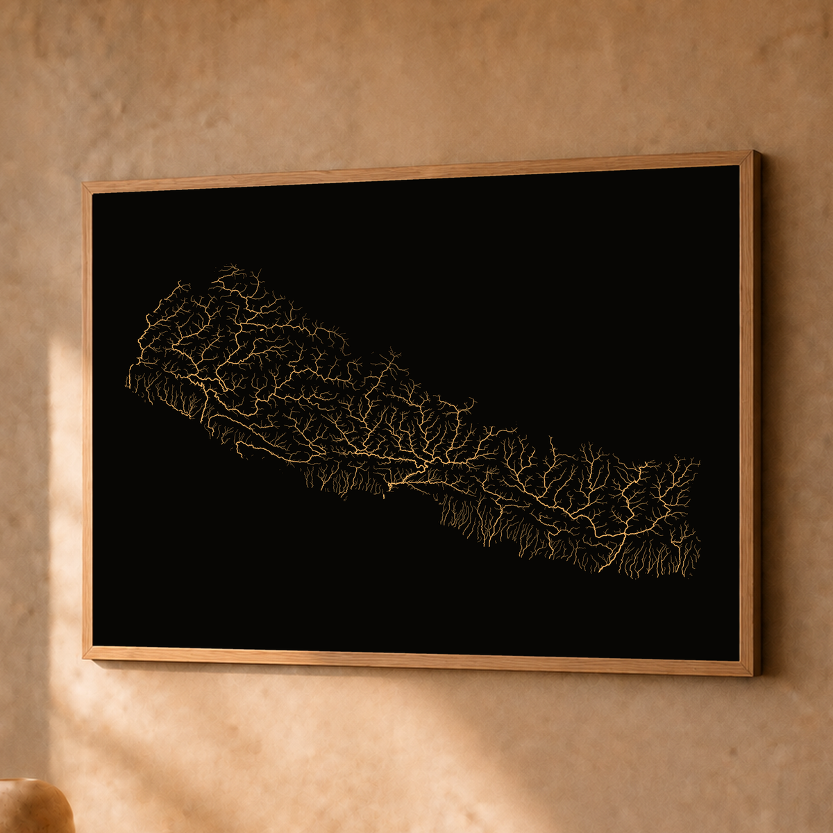 Beautiful Rivers — Nepal — Cobre, Fine art emoldurado · 30 × 40 cm, Natural · Sem margem