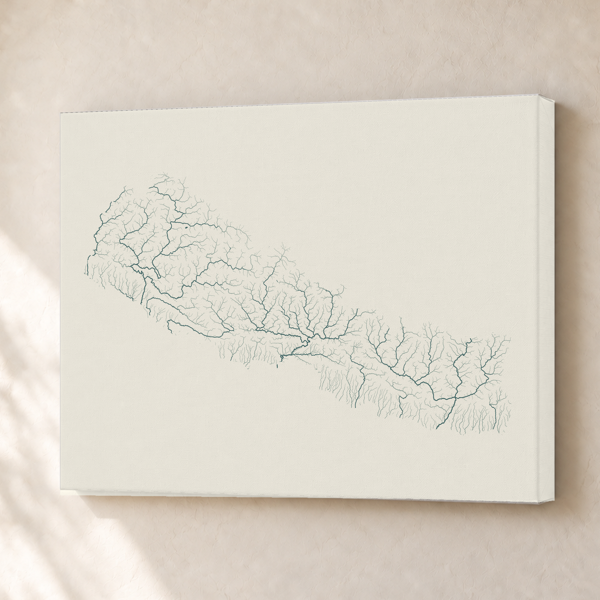 Beautiful Rivers — Nepal — Natural e luminosa, Canvas · 30 × 40 cm, Sem margem