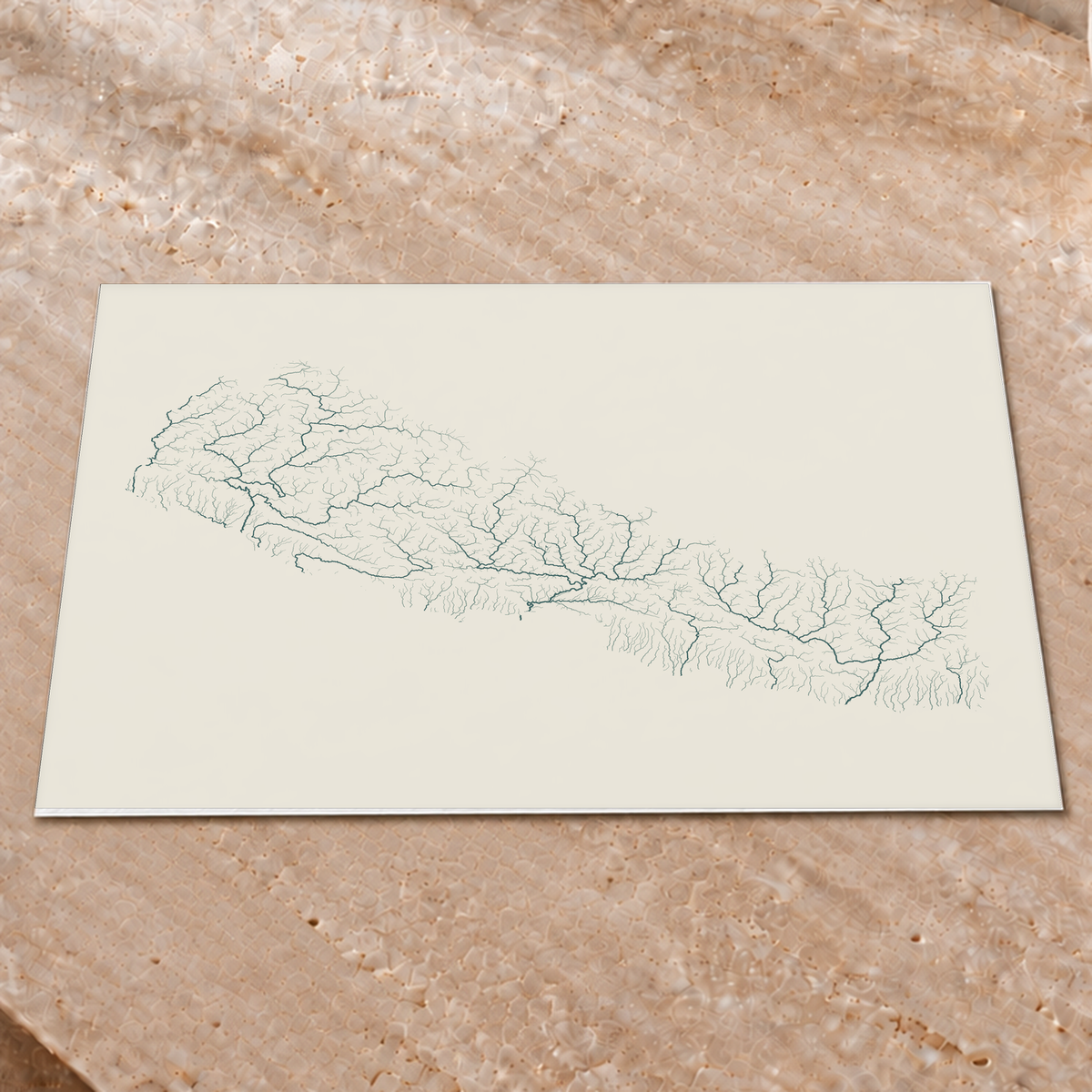 Beautiful Rivers — Nepal — Natural e luminosa, Impressão fine art · 45 × 60 cm, Sem margem
