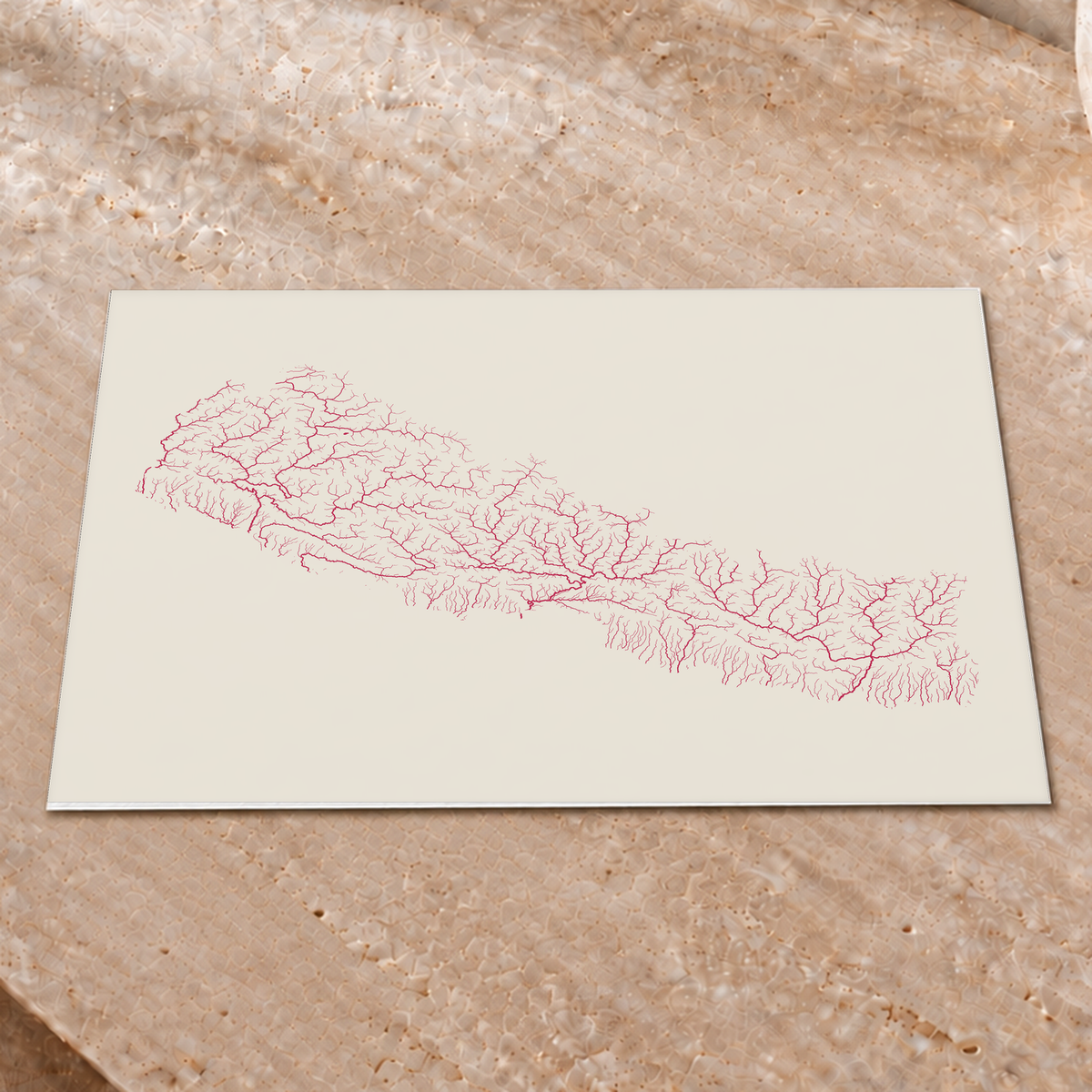 Beautiful Rivers — Nepal — Risografia, Impressão fine art · 30 × 40 cm, Sem margem