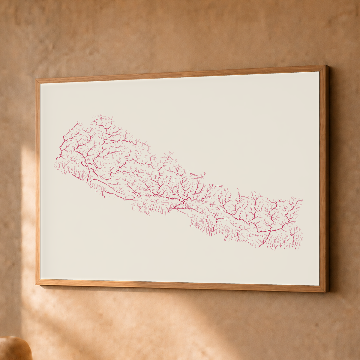 Beautiful Rivers — Nepal — Risografia, Fine art emoldurado · 30 × 40 cm, Natural · Sem margem