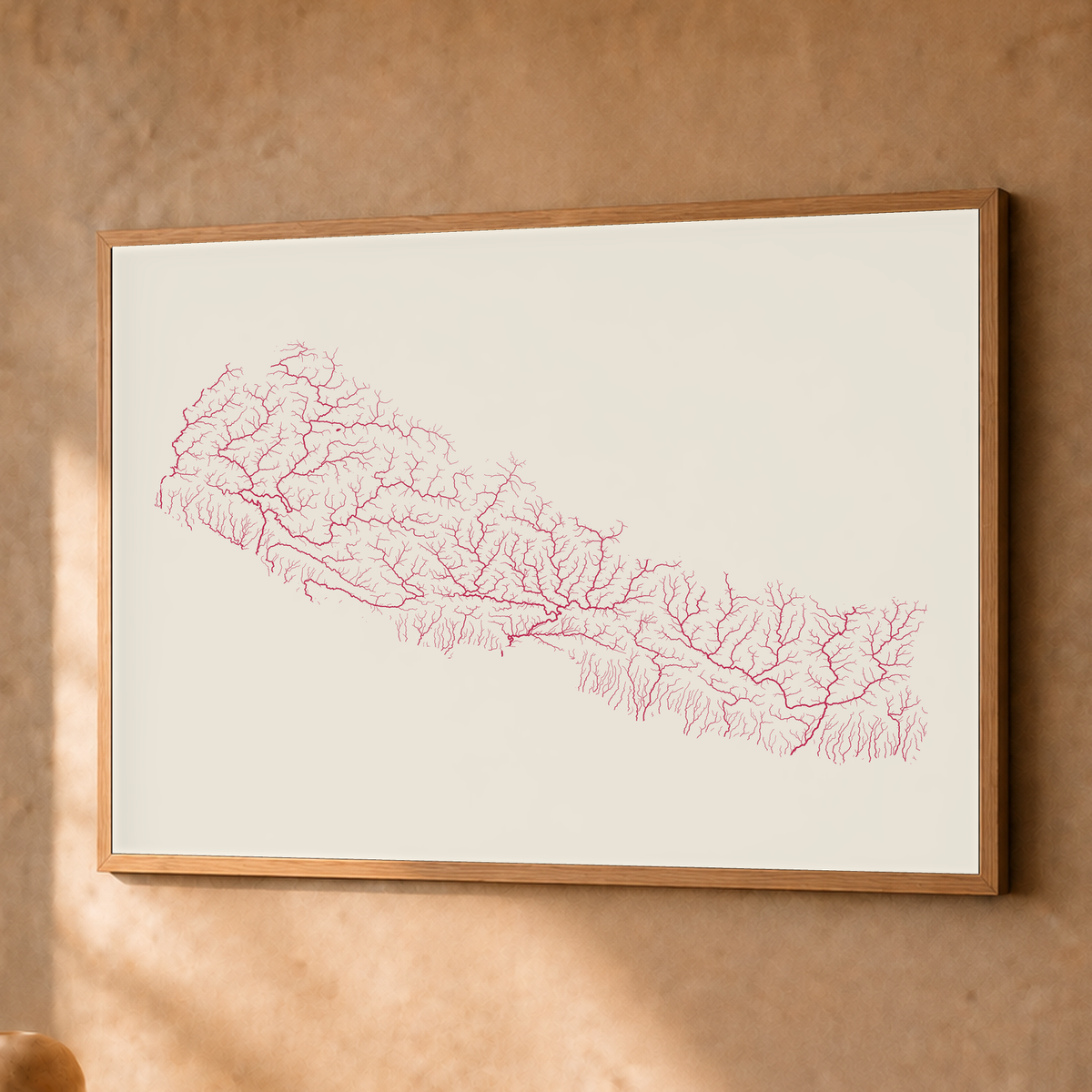 Beautiful Rivers — Nepal — Risografia, Fine art emoldurado · 45 × 60 cm, Natural · Sem margem