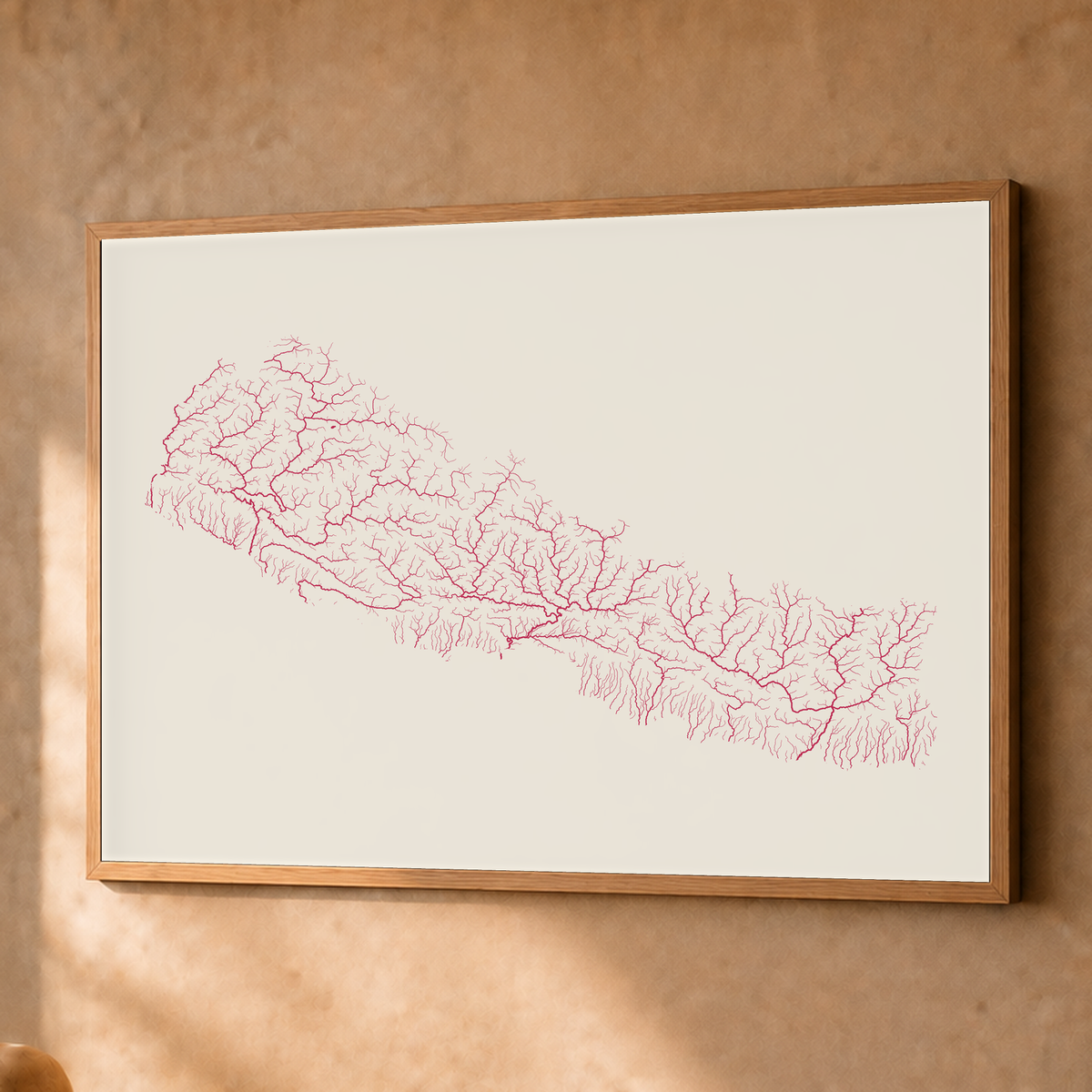 Beautiful Rivers — Nepal — Risografia, Fine art emoldurado · 60 × 80 cm, Natural · Sem margem