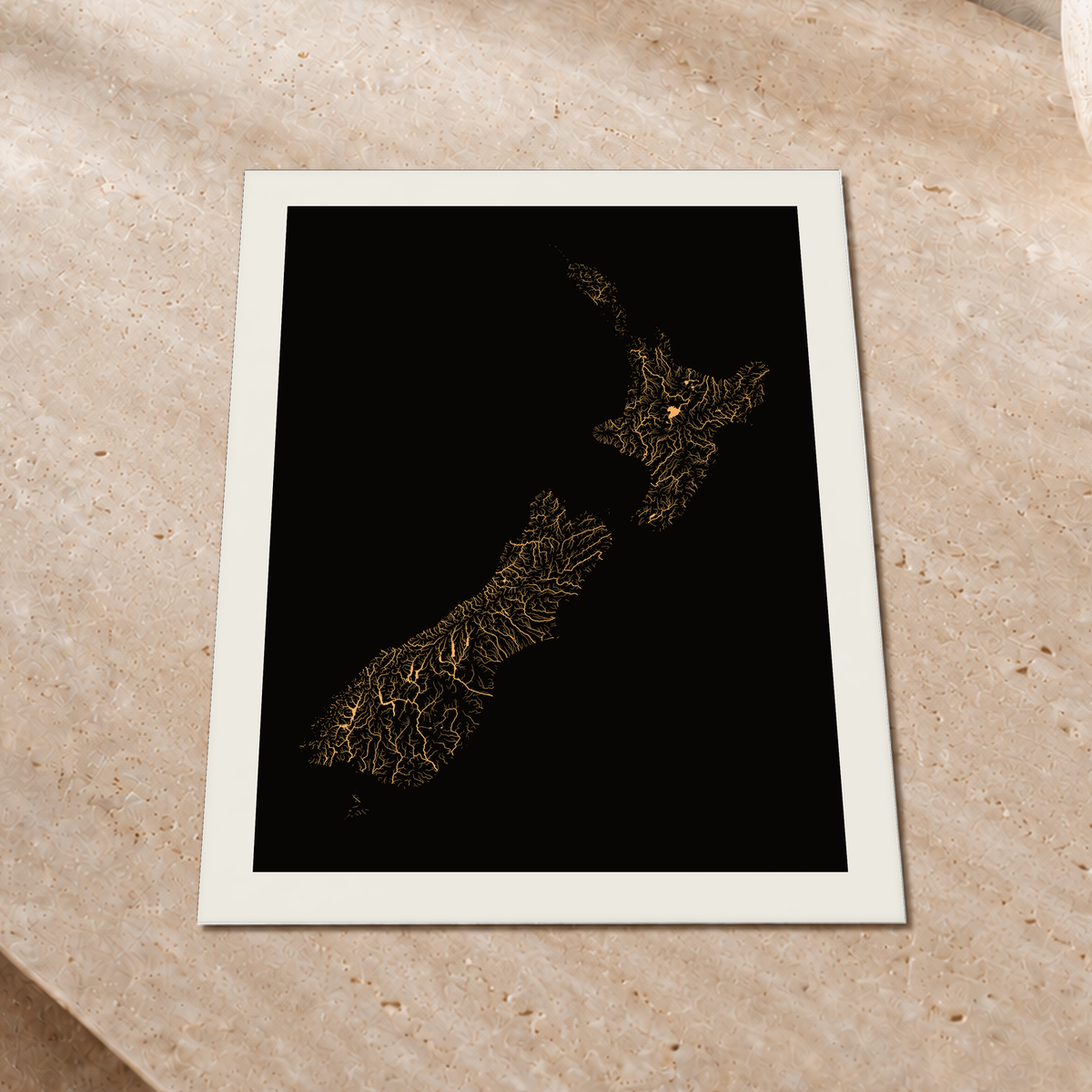 Beautiful Rivers — Nova Zelândia — Cobre, Impressão fine art · 30 × 40 cm, Margem branca