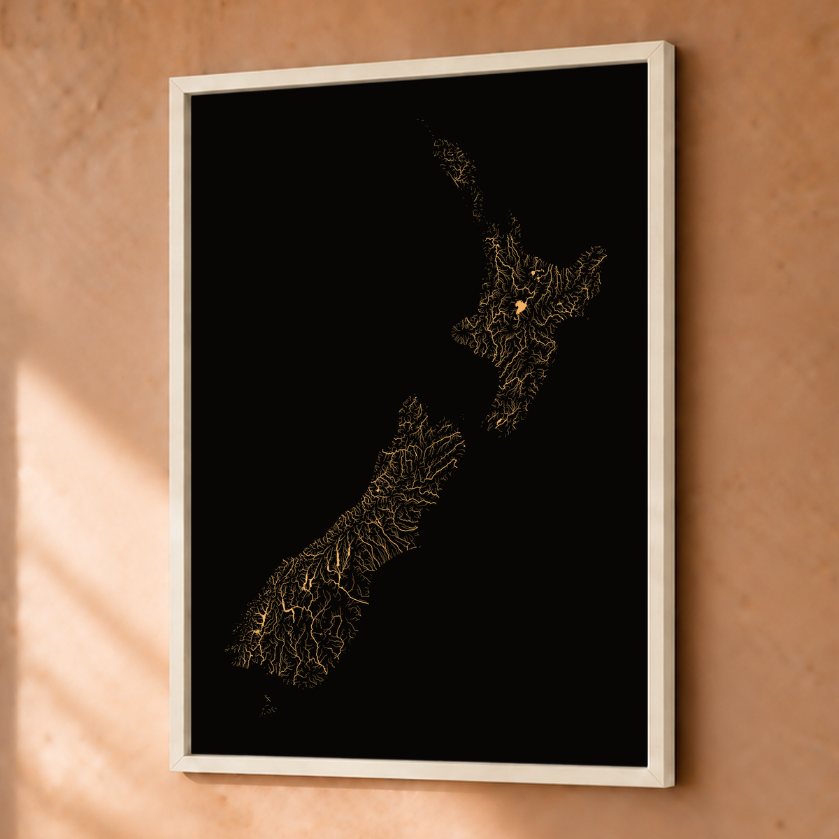 Beautiful Rivers — Nova Zelândia — Cobre, Fine art emoldurado · 30 × 40 cm, Branco · Sem margem