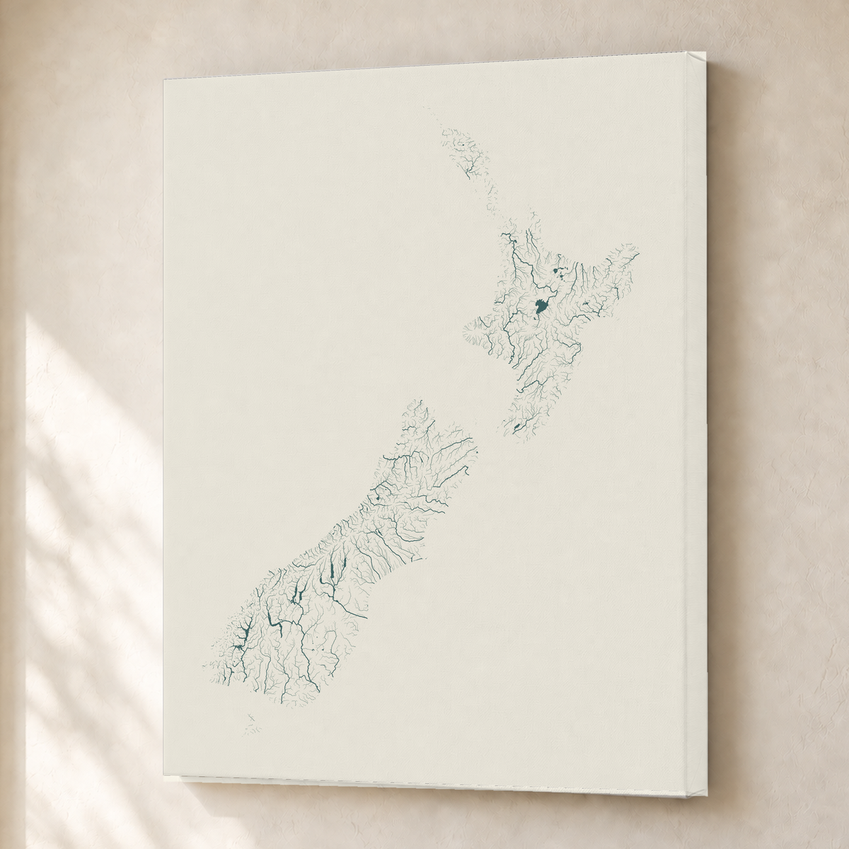 Beautiful Rivers — Nova Zelândia — Natural e luminosa, Canvas · 30 × 40 cm, Sem margem