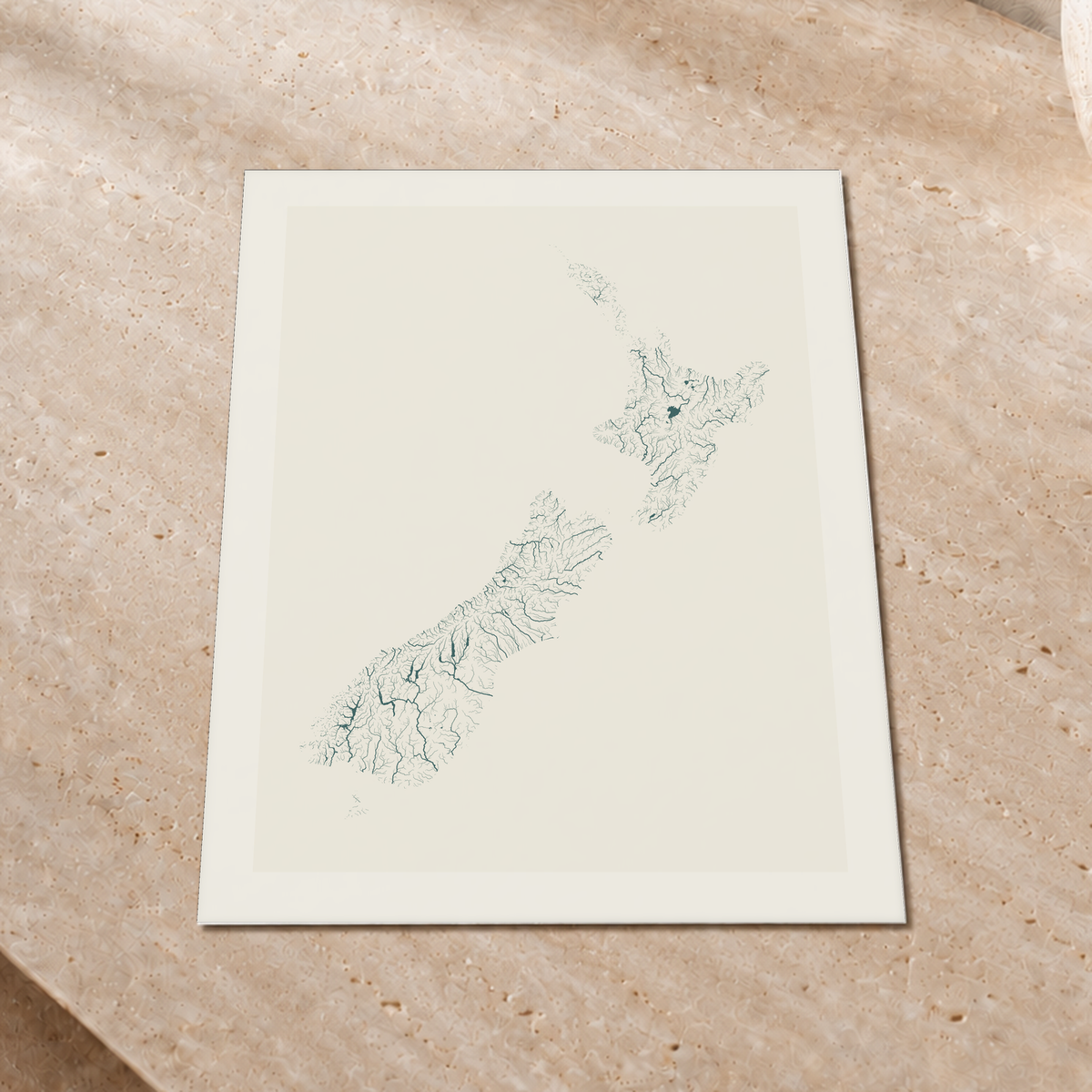 Beautiful Rivers — Nova Zelândia — Natural e luminosa, Impressão fine art · 30 × 40 cm, Margem branca