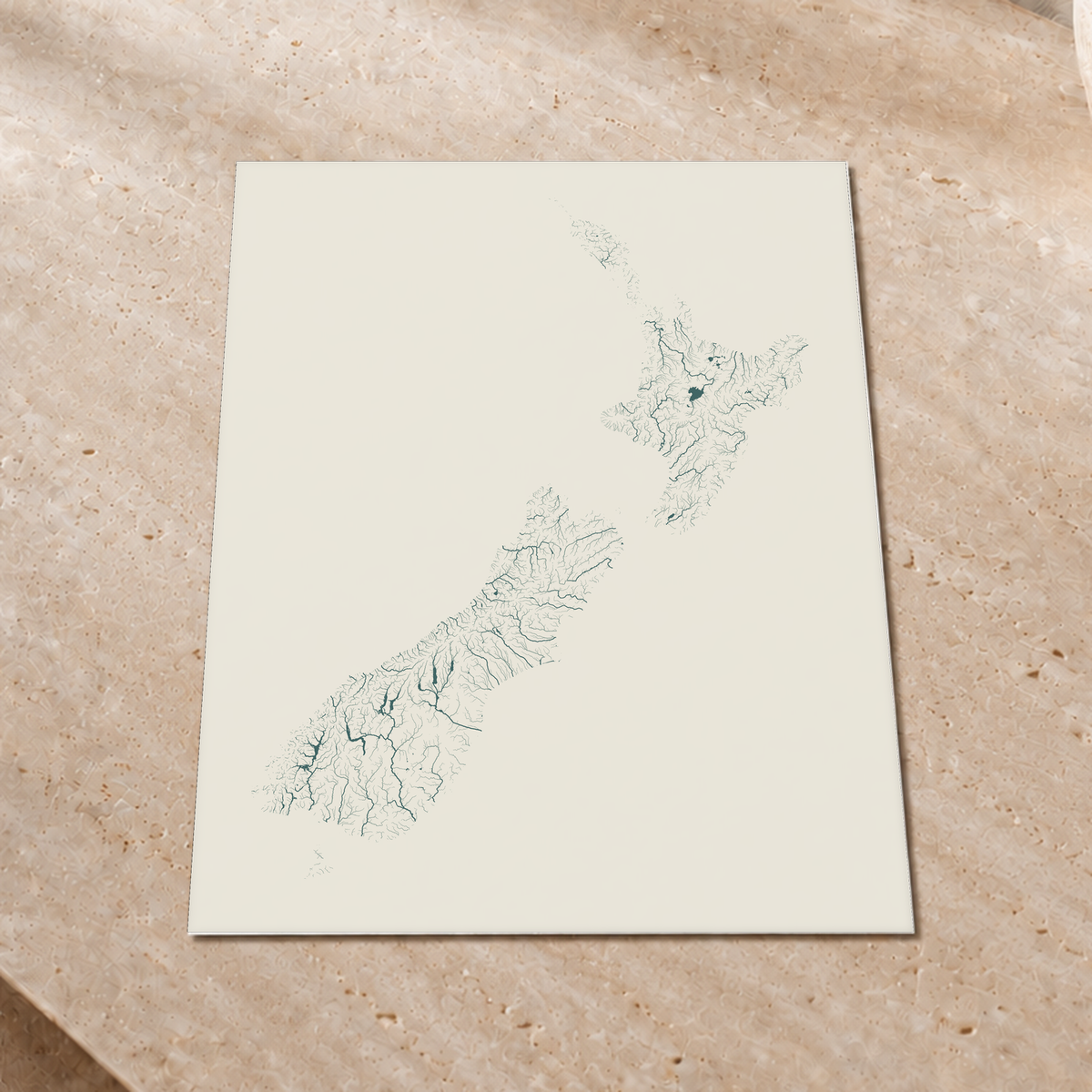 Beautiful Rivers — Nova Zelândia — Natural e luminosa, Impressão fine art · 45 × 60 cm, Sem margem