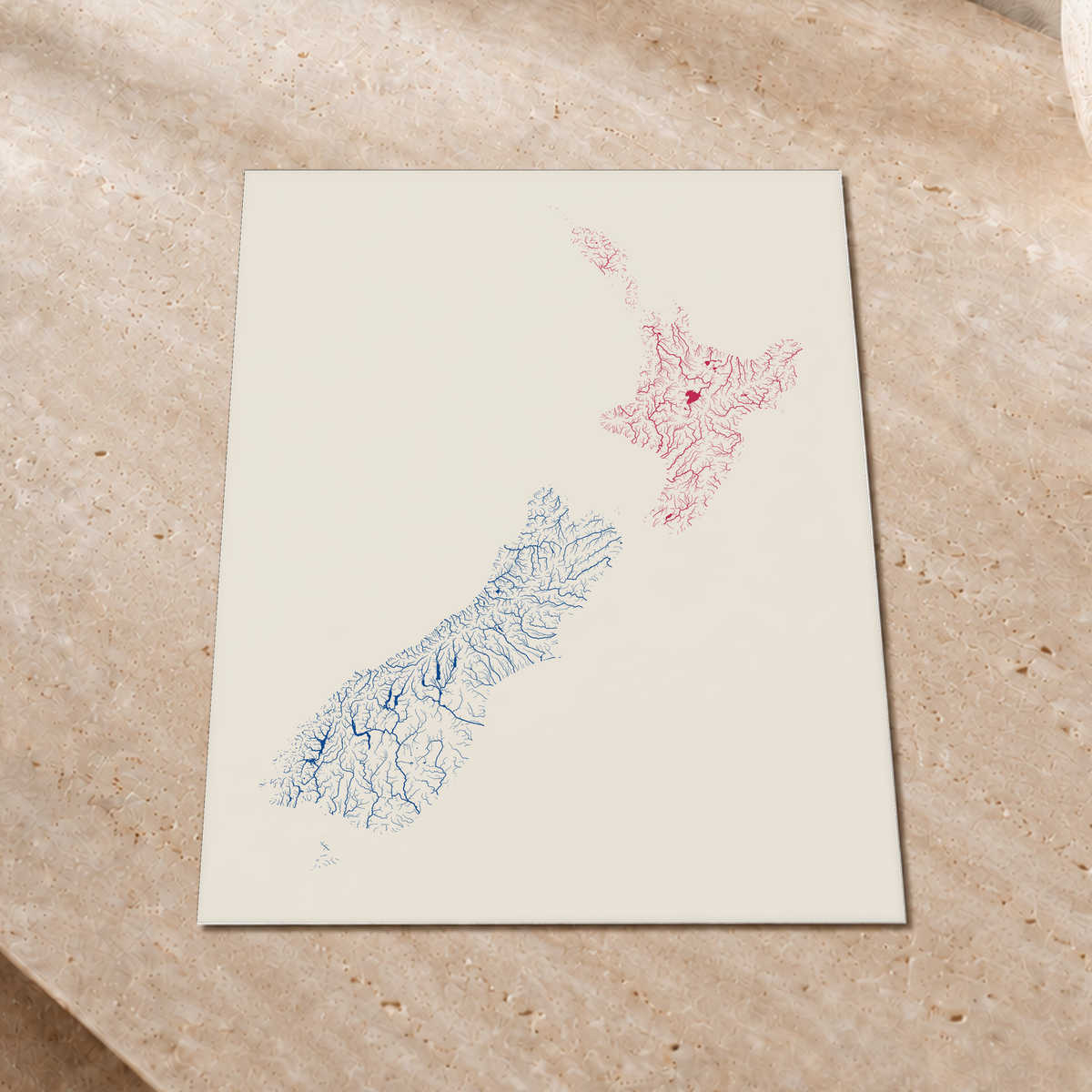 Beautiful Rivers — Nova Zelândia — Risografia, Impressão fine art · 30 × 40 cm, Sem margem