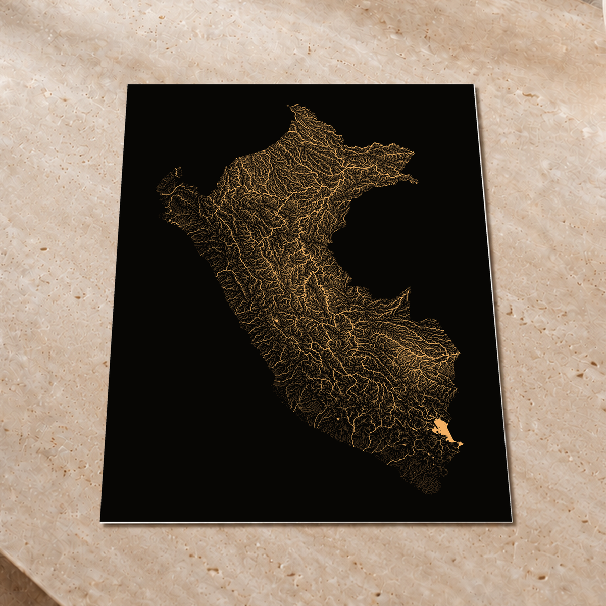 Quadro dos rios do Peru — Cobre, Sem margem — Fine art print — 3x4