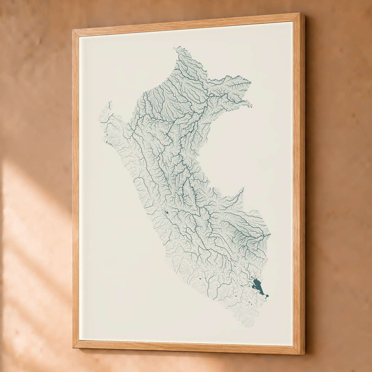 Quadro dos rios do Peru — Natural e luminosa, Natural · Sem margem — Fine art emoldurado — 3x4